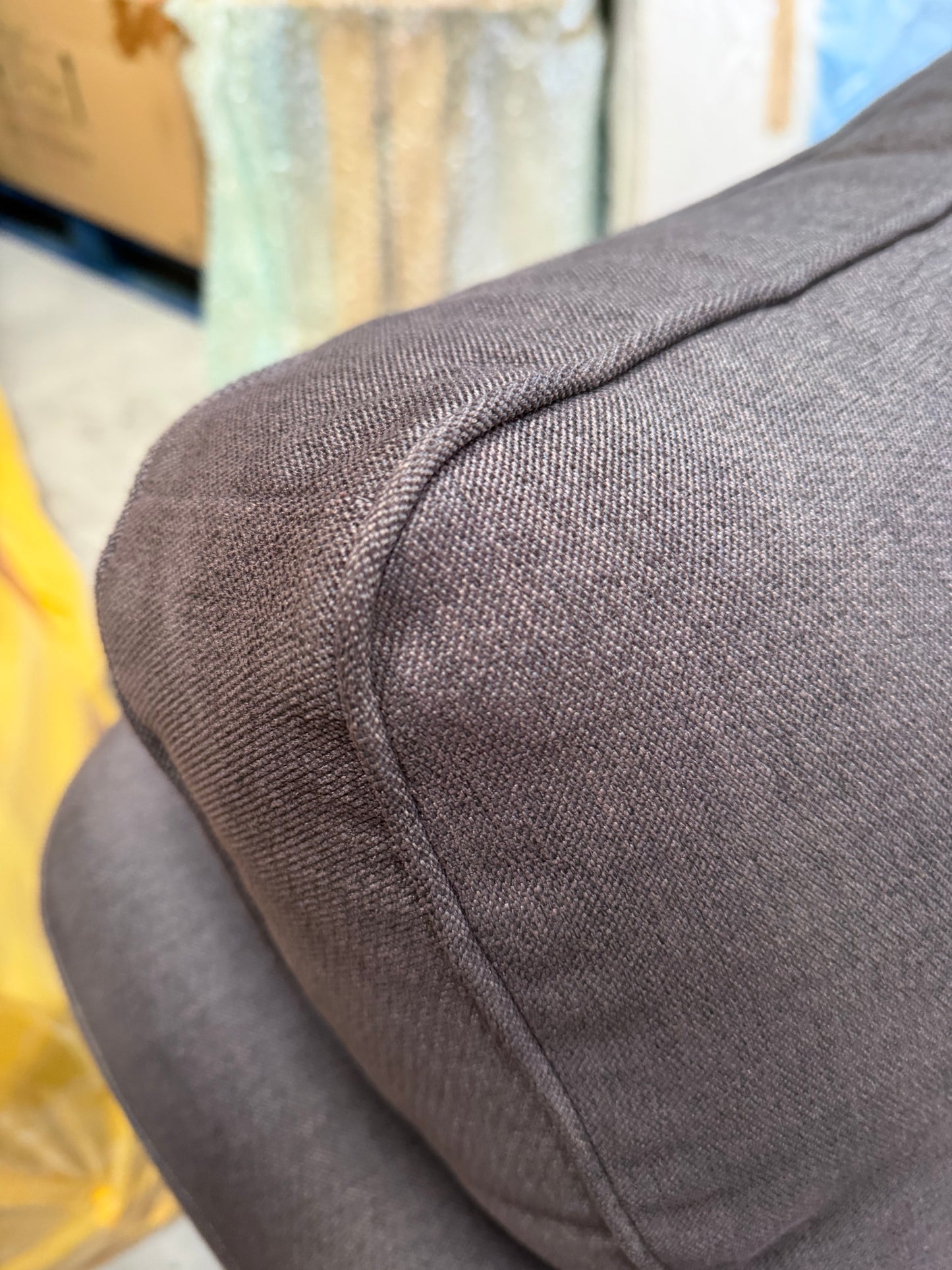 G Plan Vintage 68 RHF Small 2 Seater Sofa Single Footrest Aquaclean Grey