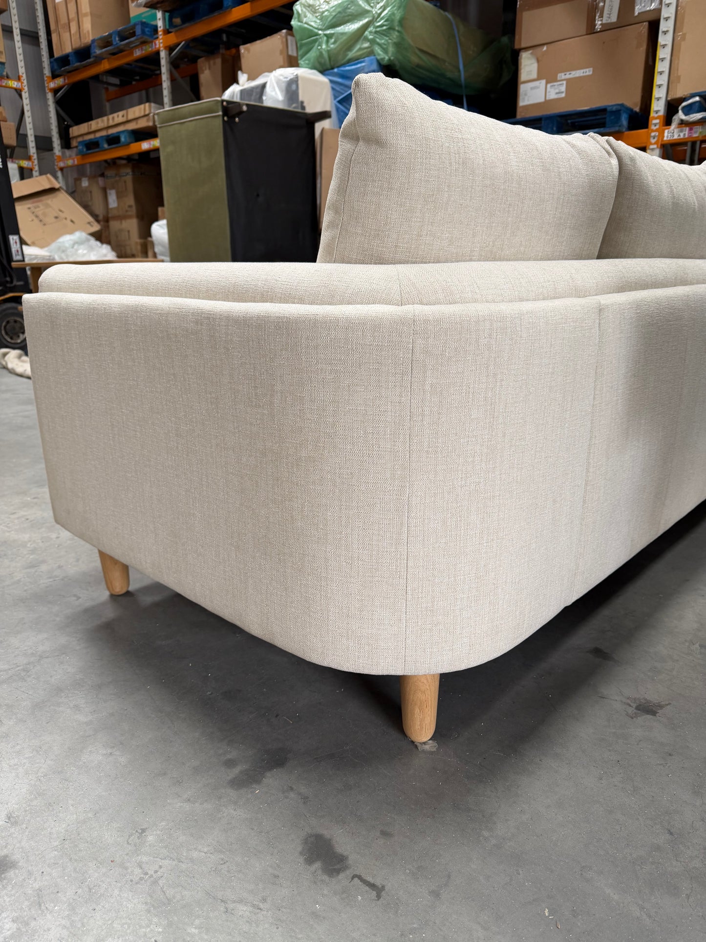 John Lewis Harbour Corner Sofa, Light Leg, Aquaclean Matilda Natural