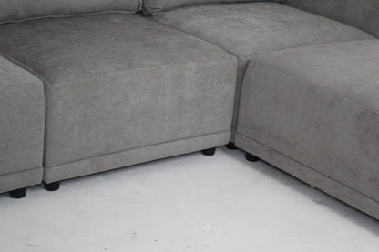 John Lewis Bundle Bold Arm 4 Seater Chaise End Sofa In Easy Clean Grey