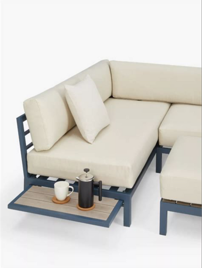 John Lewis Platform Modular 4-Seater Garden Lounging Set Blue
