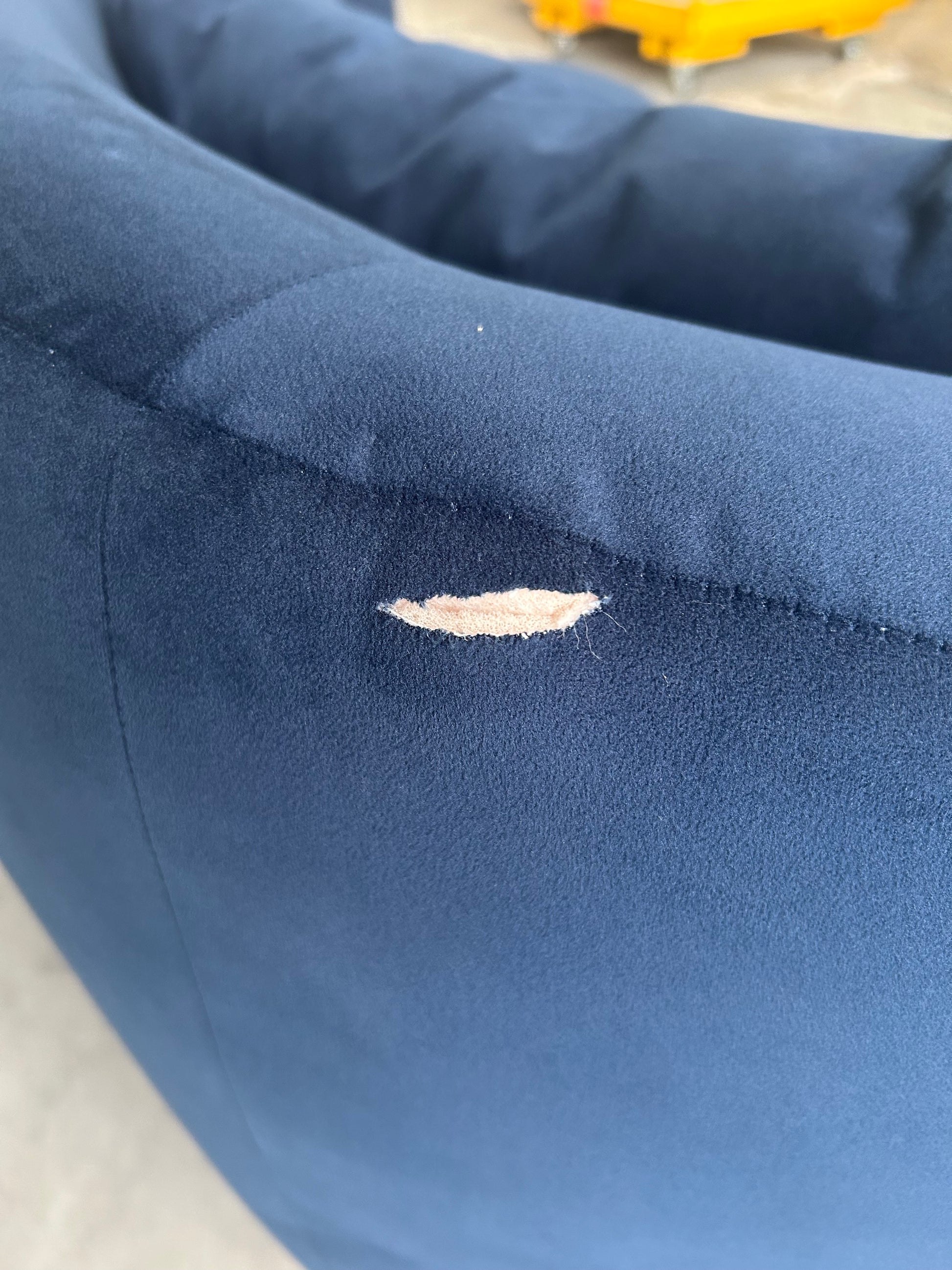 John Lewis Lozenge Large 3 Seater Sofa Easy Clean Plush Velvet Navy