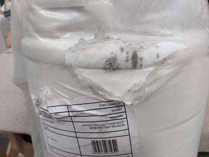 John Lewis ANYDAY John Lewis Rolled Deep Memory Foam Mattress, Medium/Firm Tension, Double