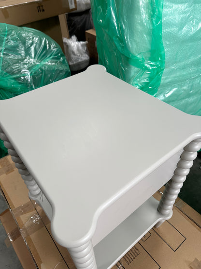 John Lewis Bobbin 1 Drawer Bedside Table Grey