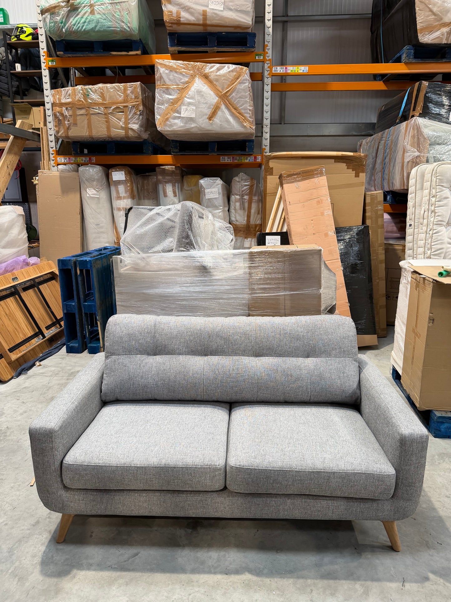 John Lewis Barbican Medium 2 Seater Sofa Aquaclean Connie Grey