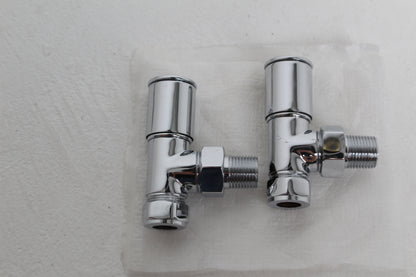 Geyser Chrome Designer Radiator Valves (Control & Lockshield Set) (2 styles, 2 colours)