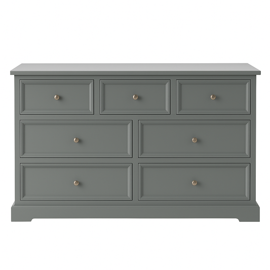John Lewis St Ives 7 Drawer Chest white 3+4 Green