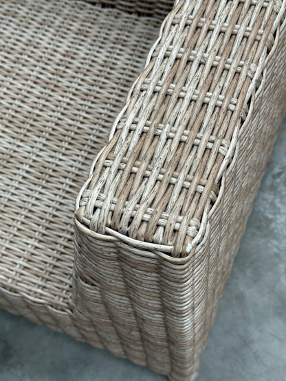 John Lewis Platform Rattan Modular 6-Seater Garden Lounging Set, Natural