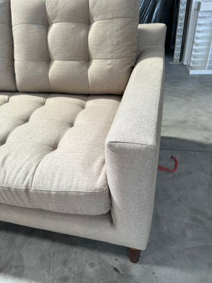 John Lewis Draper II Medium 2 Seater Sofa Brushed Tweed Natural