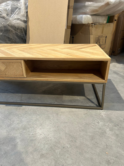 John Lewis Coffee Table Estate 2 Drawer Oak Wood  Natural