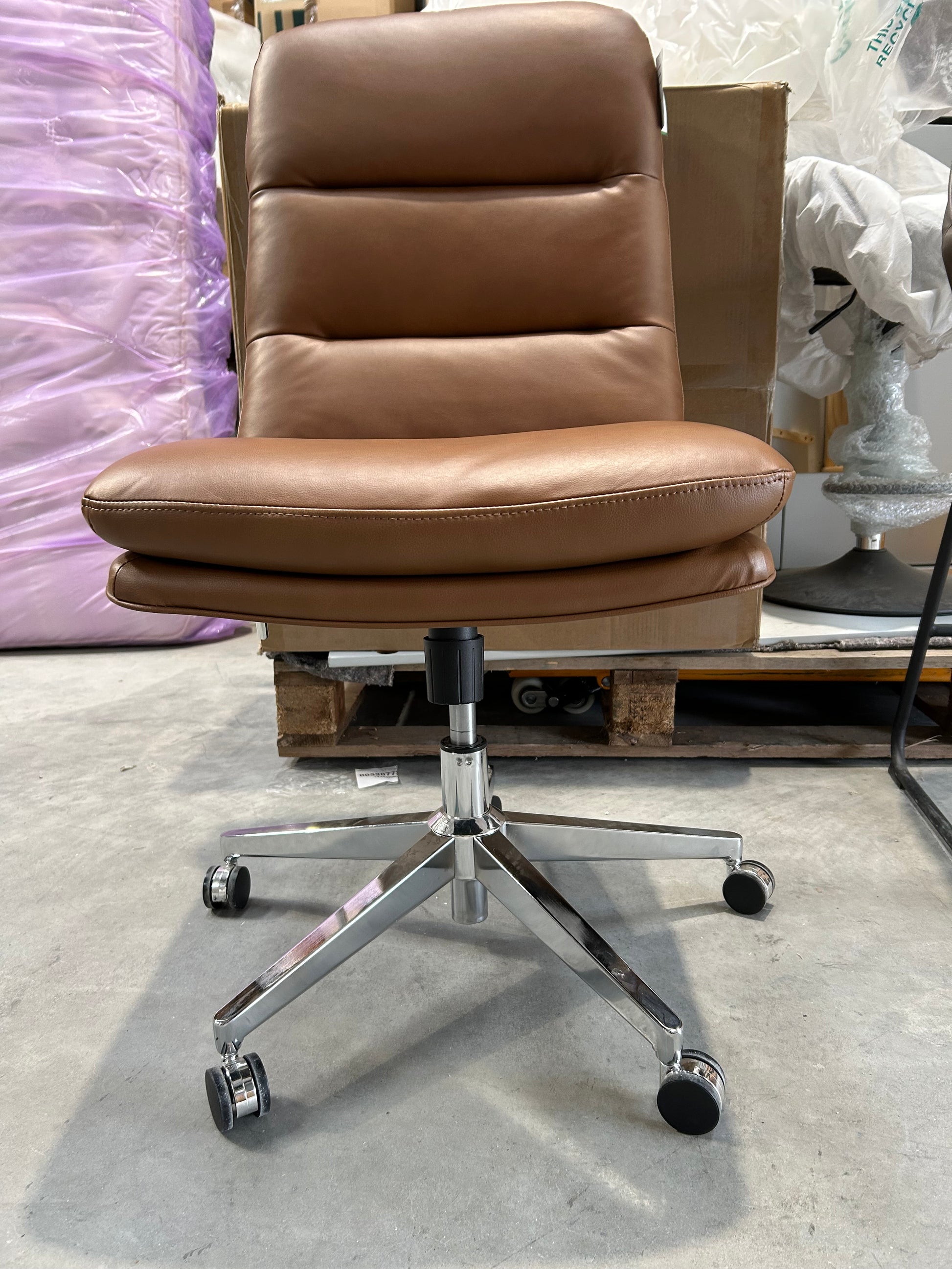 John Lewis Radcliffe Office Chair, PU Vinyl, Tan