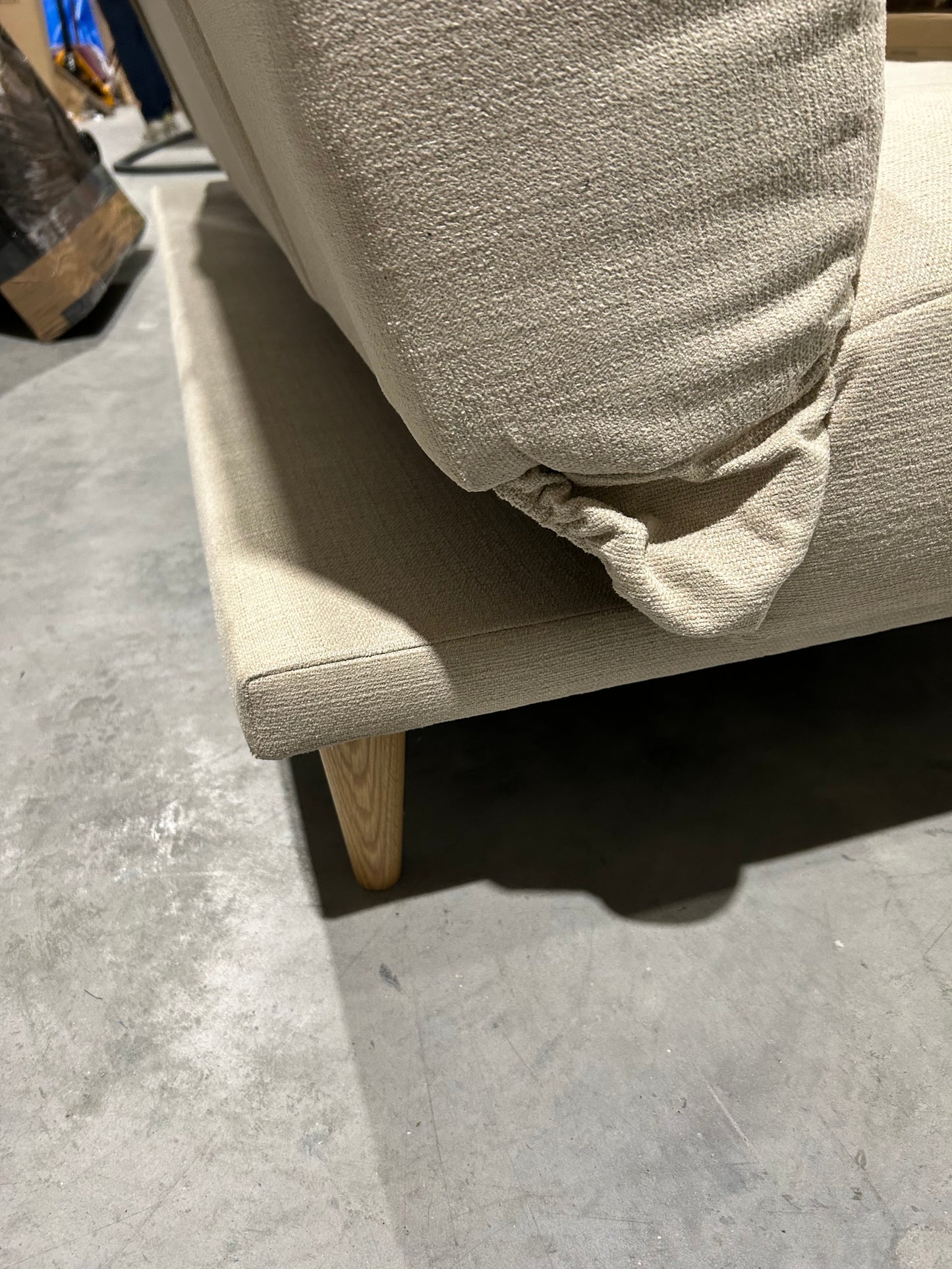 John Lewis Linear Medium 2 Seater Sofa Bed, Light Leg, Chenille Natural