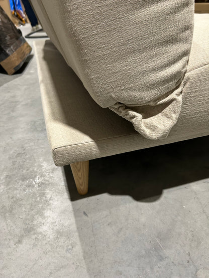 John Lewis Linear Medium 2 Seater Sofa Bed, Light Leg, Chenille Natural