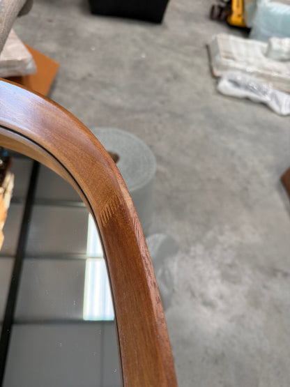 John Lewis Mid Century Square Wood Wall Mirror, 65 x 65cm, Walnut