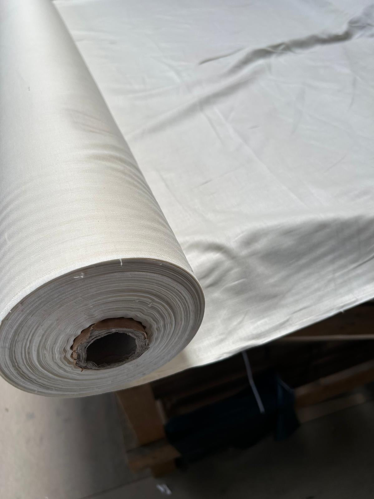 John Lewis Premium Cotton Curtain Lining Fabric, Cream 65 meters left on roll
