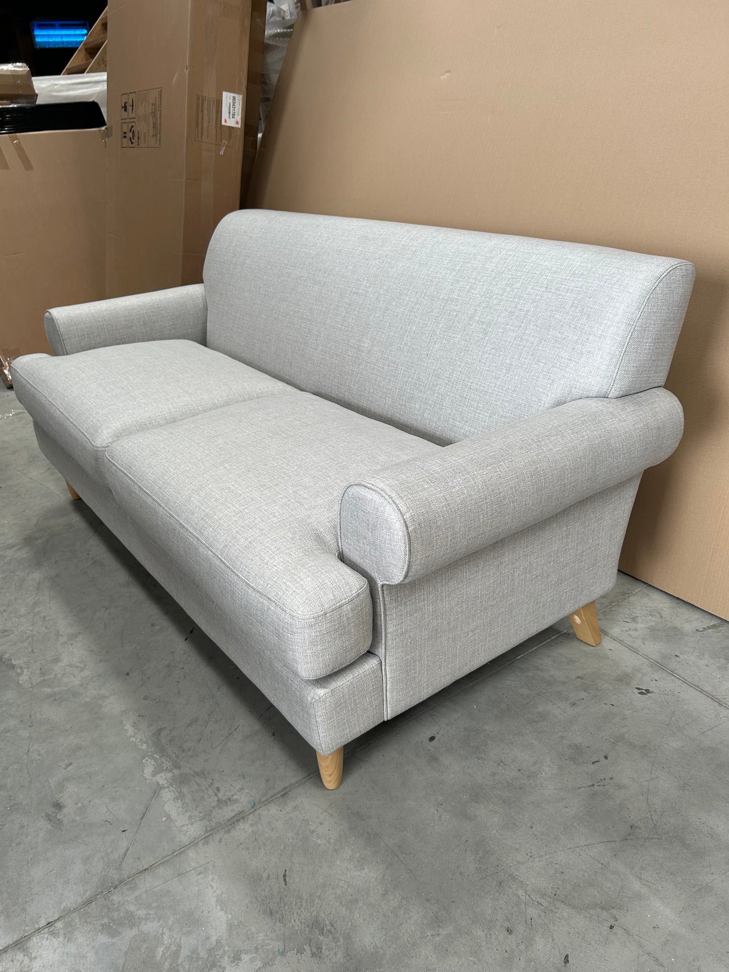 John Lewis ANYDAY Scroll II Medium 2 Seater Sofa, Light Leg Grey