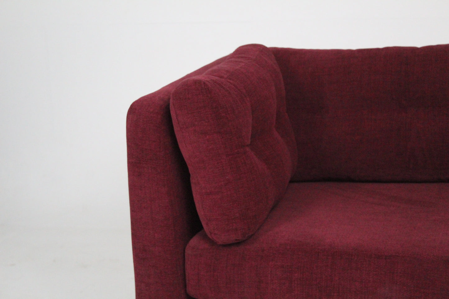 JOHN LEWIS BOOTH MEDIUM 2 SEATER SOFA IN A DEEP RED