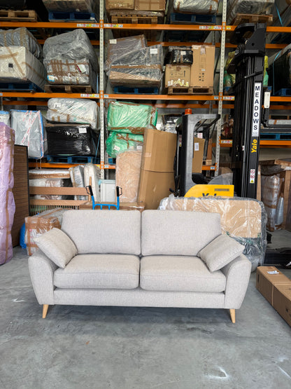 John Lewis Ambleside Large 3 Seater Sofa, Light Leg, Textured Weave Natural