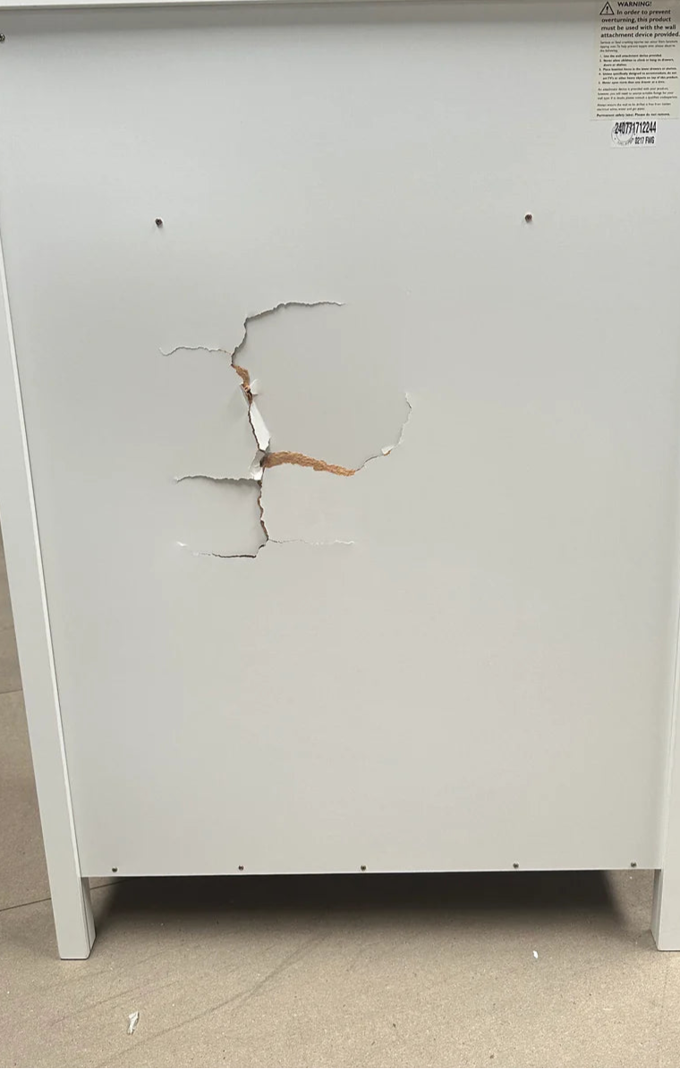 John Lewis Spindle 6 Drawer Chest, Grey