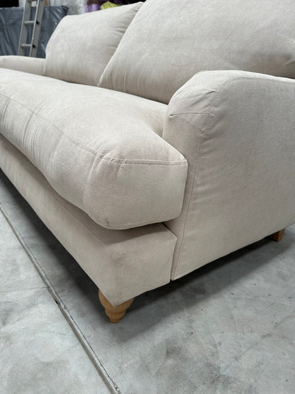 John Lewis Clover Large 3 Seater Sofa, Light Leg, Fine Chenille Natural