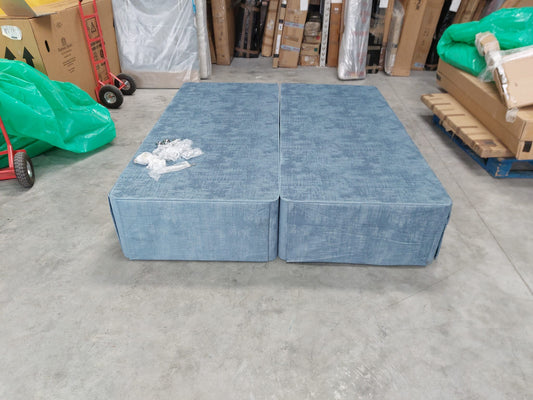Hypnos HideAway™ Upholstered Divan Base, Super King Size Premium Range Material Blue