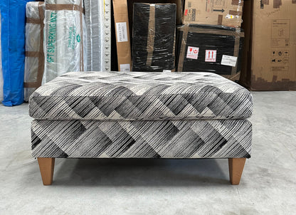 John Lewis Bailey II Footstool in a Bespoke Fabric Pattern