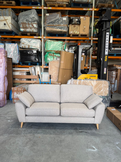 John Lewis Ambleside Large 3 Seater Sofa, Light Leg, Textured Weave Natural