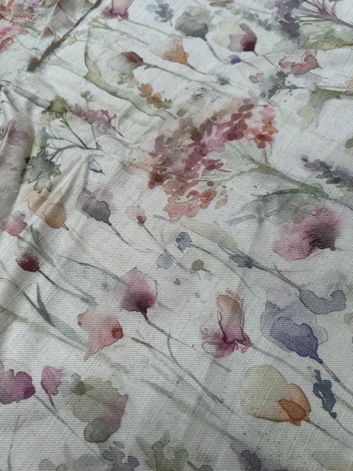Voyage Hinton poppy linen  Furnishing Fabric,  29m RRP £44M