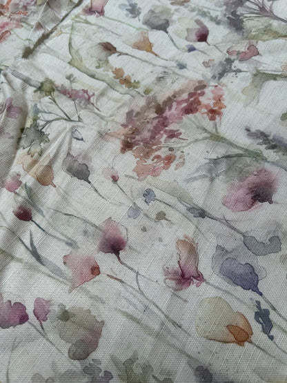 Voyage Hinton poppy linen  Furnishing Fabric,  29m RRP £44M
