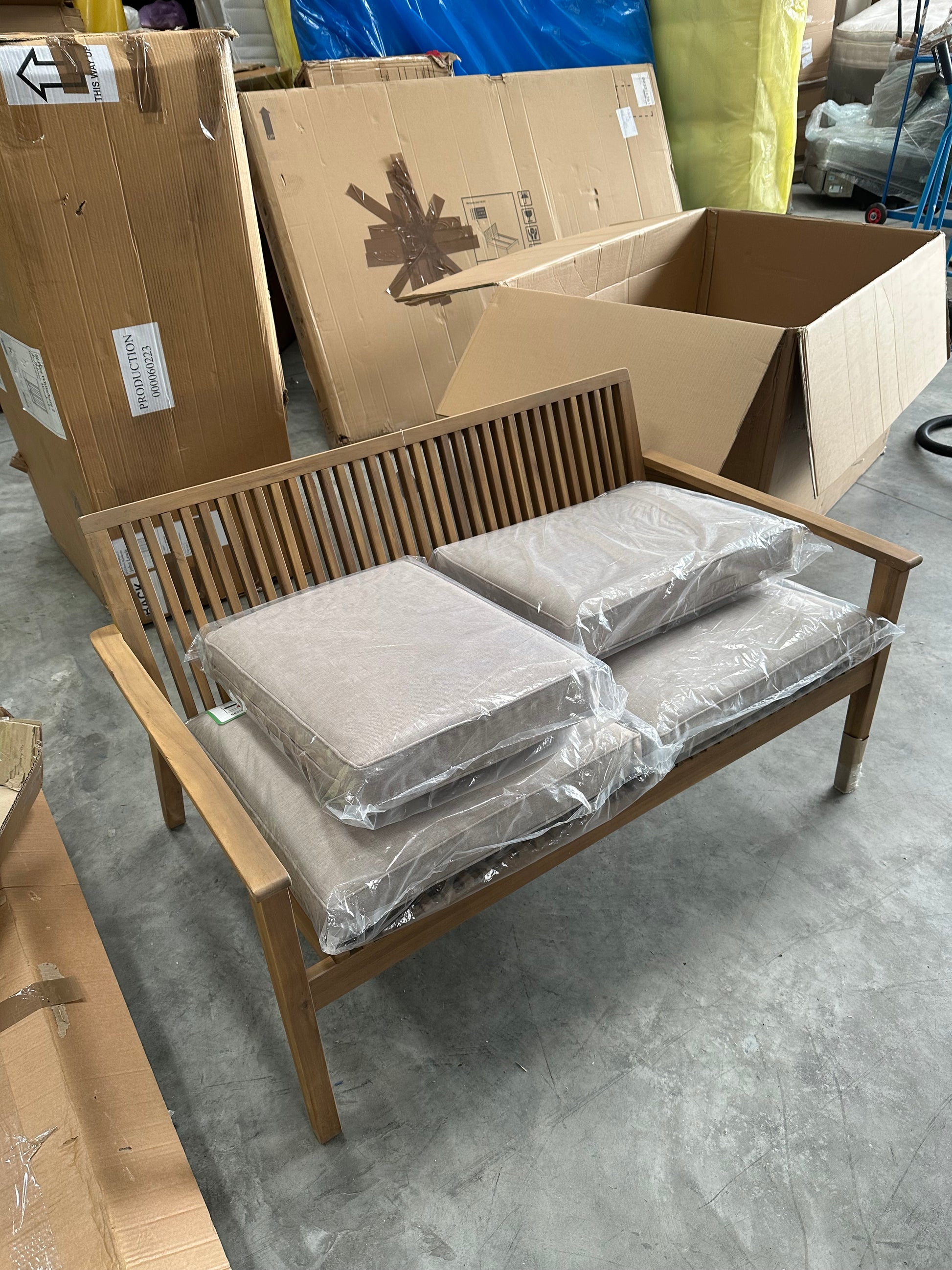 John Lewis Mona 2-Seater Garden Sofa, FSC-Certified (Acacia Wood), Natural
