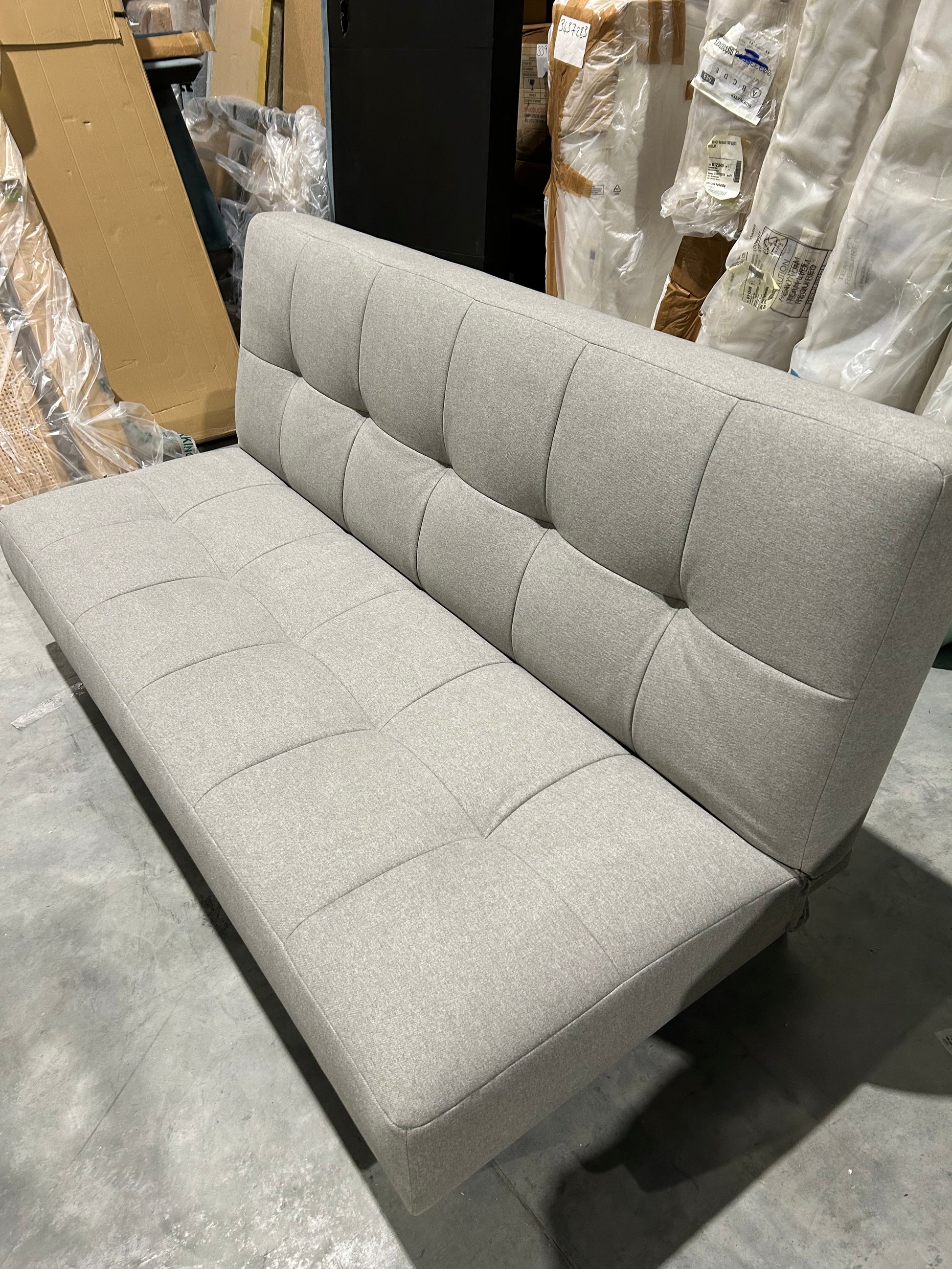 John Lewis Linear Medium 2 Seater Sofa Bed, Light Leg Cambridge Smoke