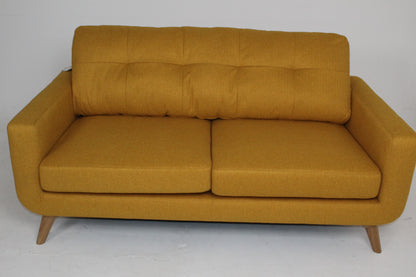 John Lewis Barbican Medium 2 Seater Sofa, Light Leg in Tweed Mustard