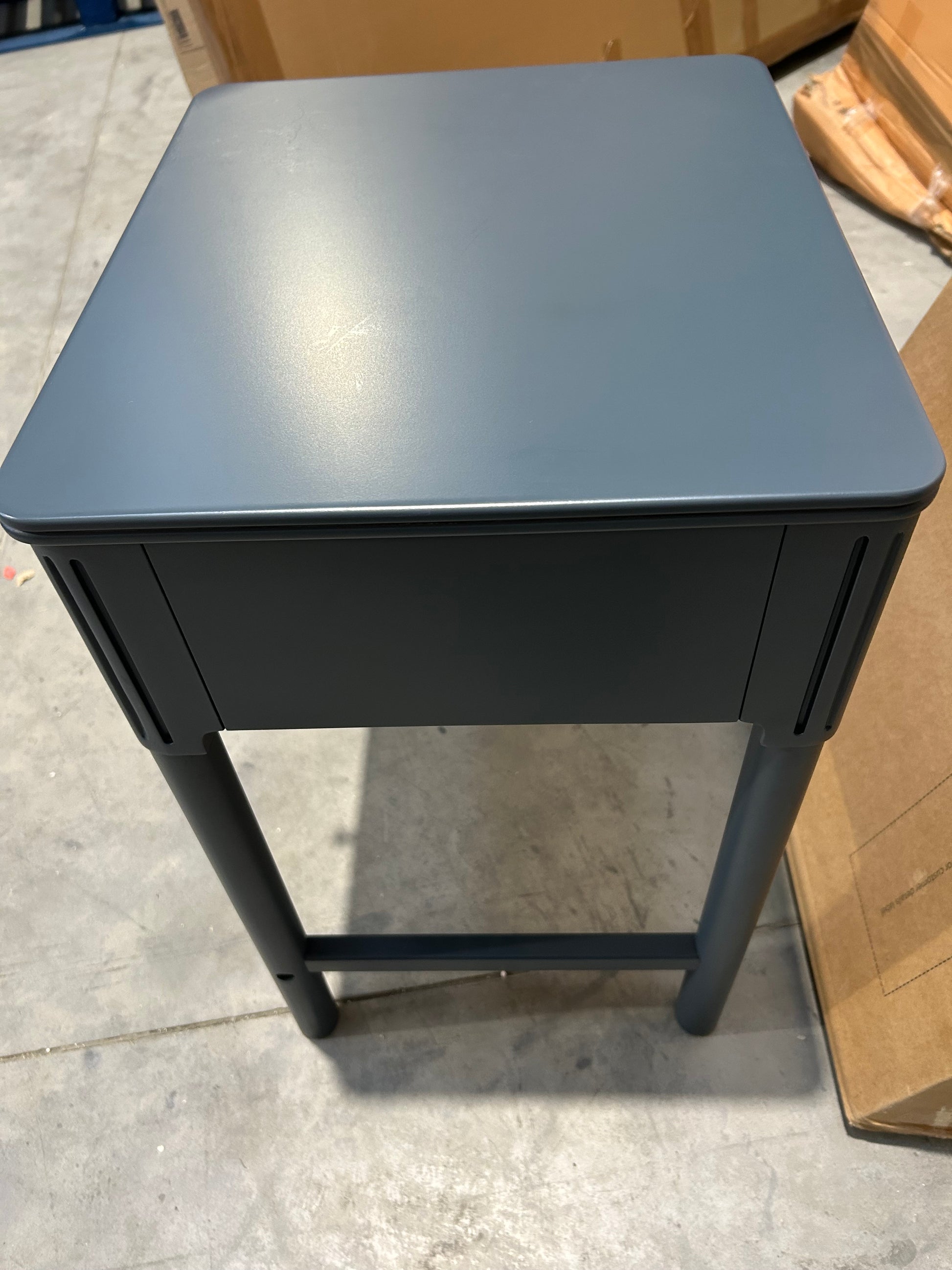 John Lewis Pillar 1 Drawer Bedside Table, Blue