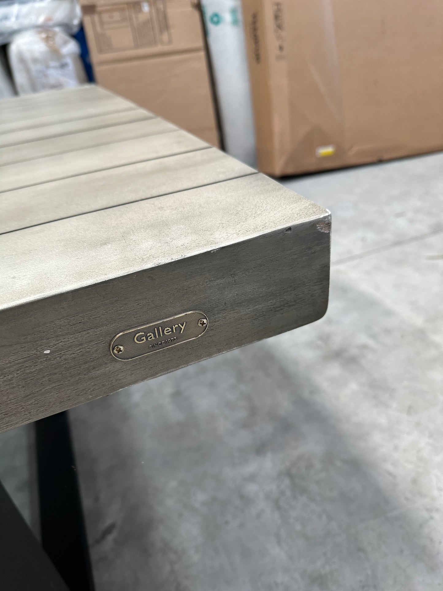 Gallery Direct Taranto 8-Seater Rectangular Acacia Wood Garden Dining Table, Grey