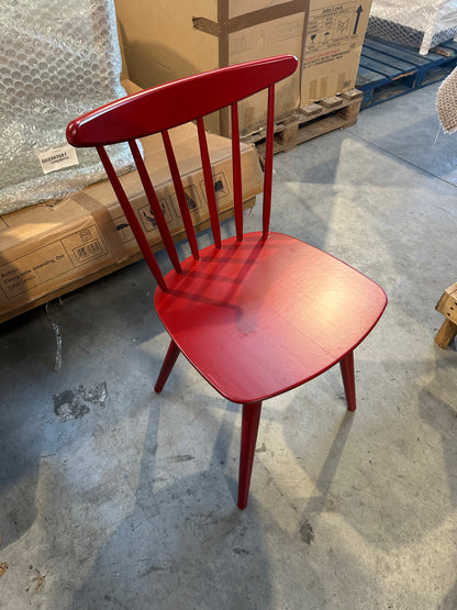 John Lewis Spindle Dining Chair, Set of 2, FSC-Certified (Beech Wood) Deep Red
