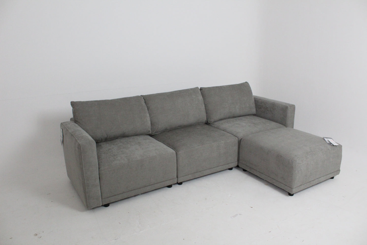 John Lewis Bundle Bold Arm 4 Seater Chaise End Sofa In Easy Clean Grey