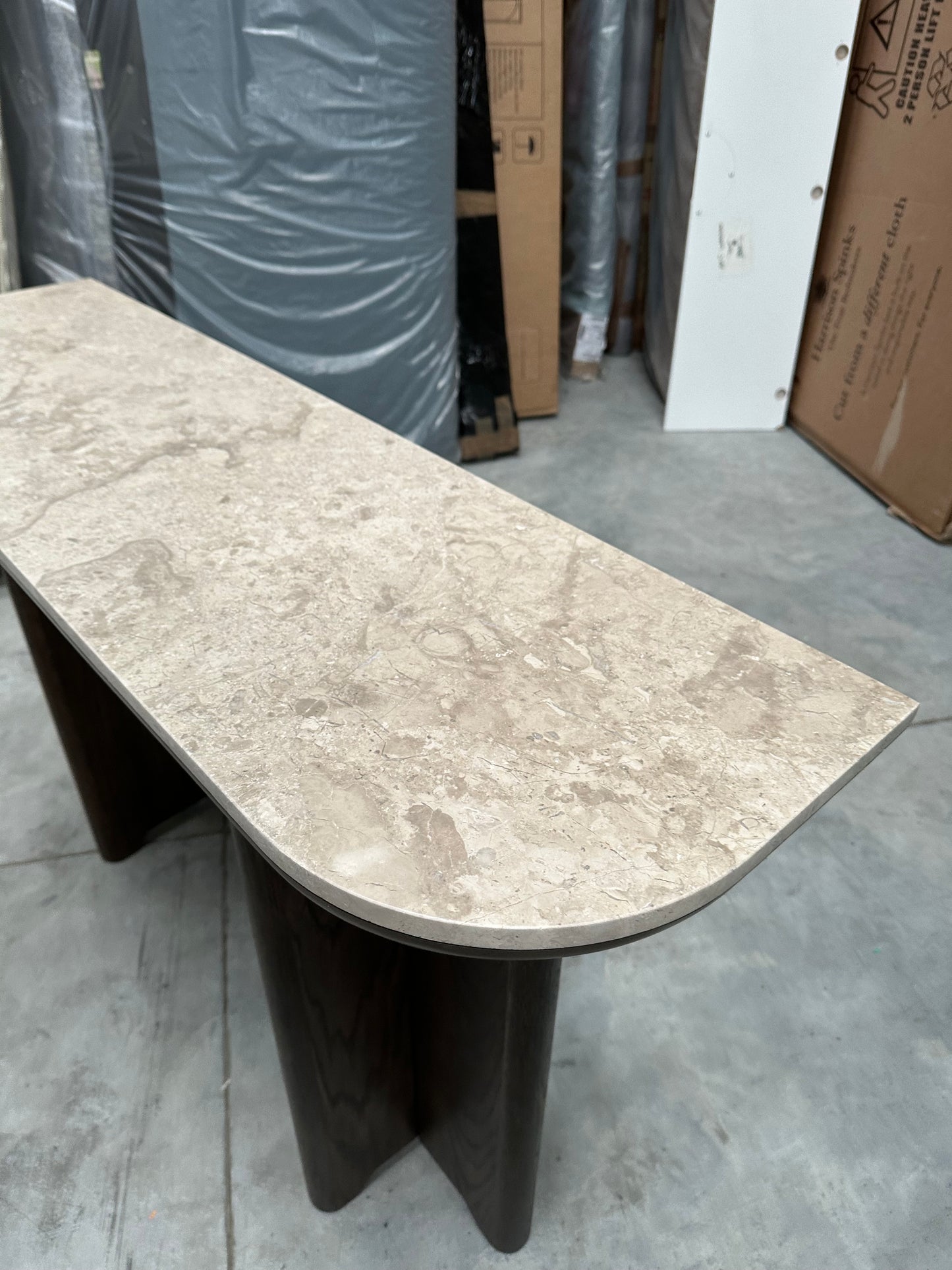 John Lewis Ritz Marble Console Table, Brown