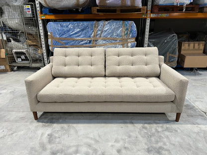 John Lewis Draper II Large 3 Seater Sofa Boucle Mole Natural