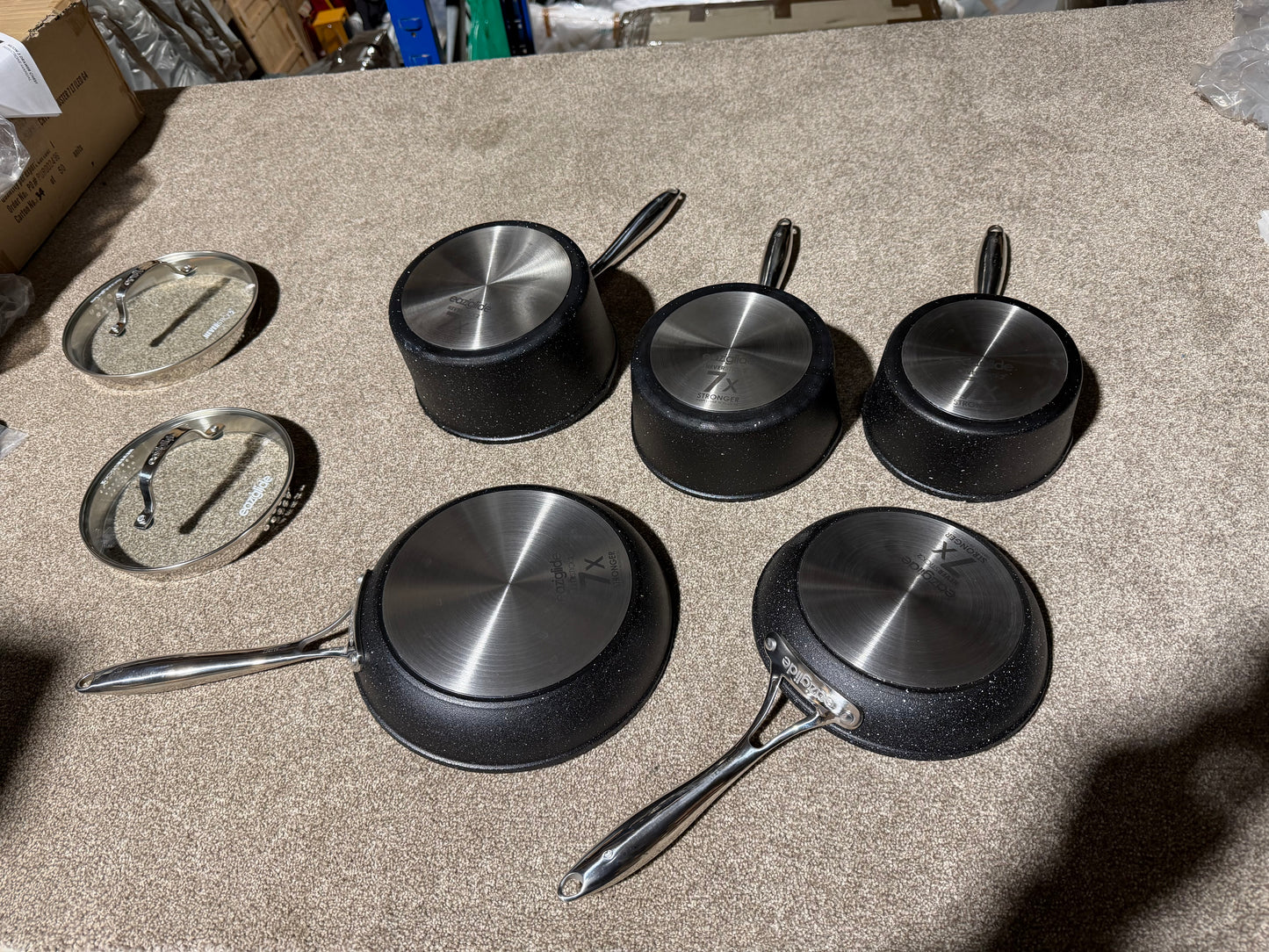 Eaziglide Neverstick2 Aluminium Non-Stick Pan Set, 5 Piece