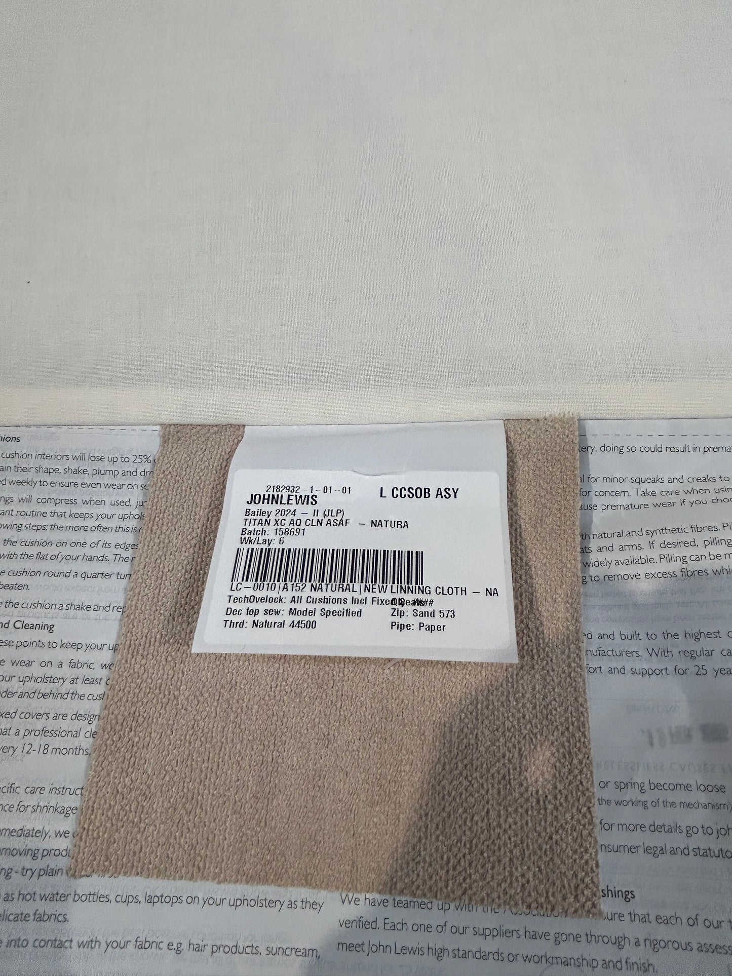 John Lewis Bailey II RHF Chaise End Sofabed Titan  Natural