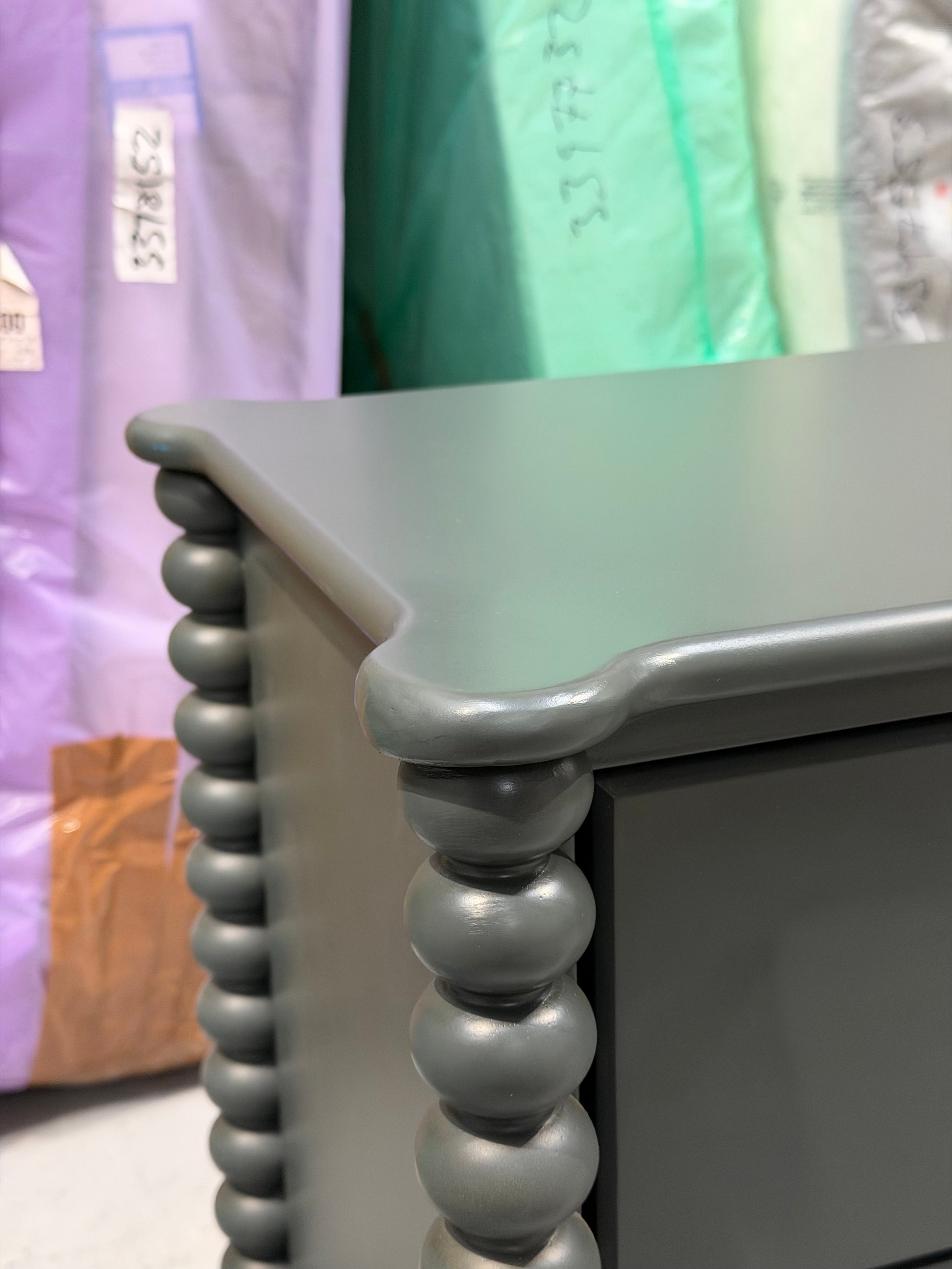 John Lewis Bobbin 2 Drawer Bedside Table Green