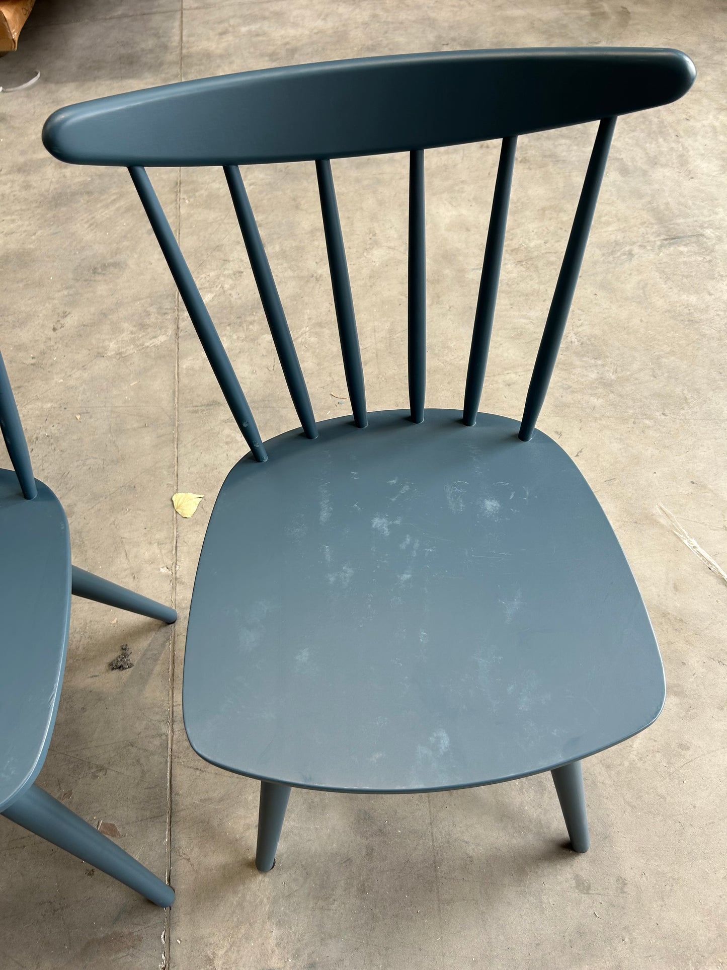 John Lewis Spindle Dining Chair, Set of 2, Blue, FSC-Certified (Beech Wood)