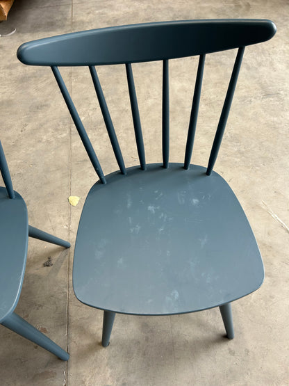 John Lewis Spindle Dining Chair, Set of 2, Blue, FSC-Certified (Beech Wood)