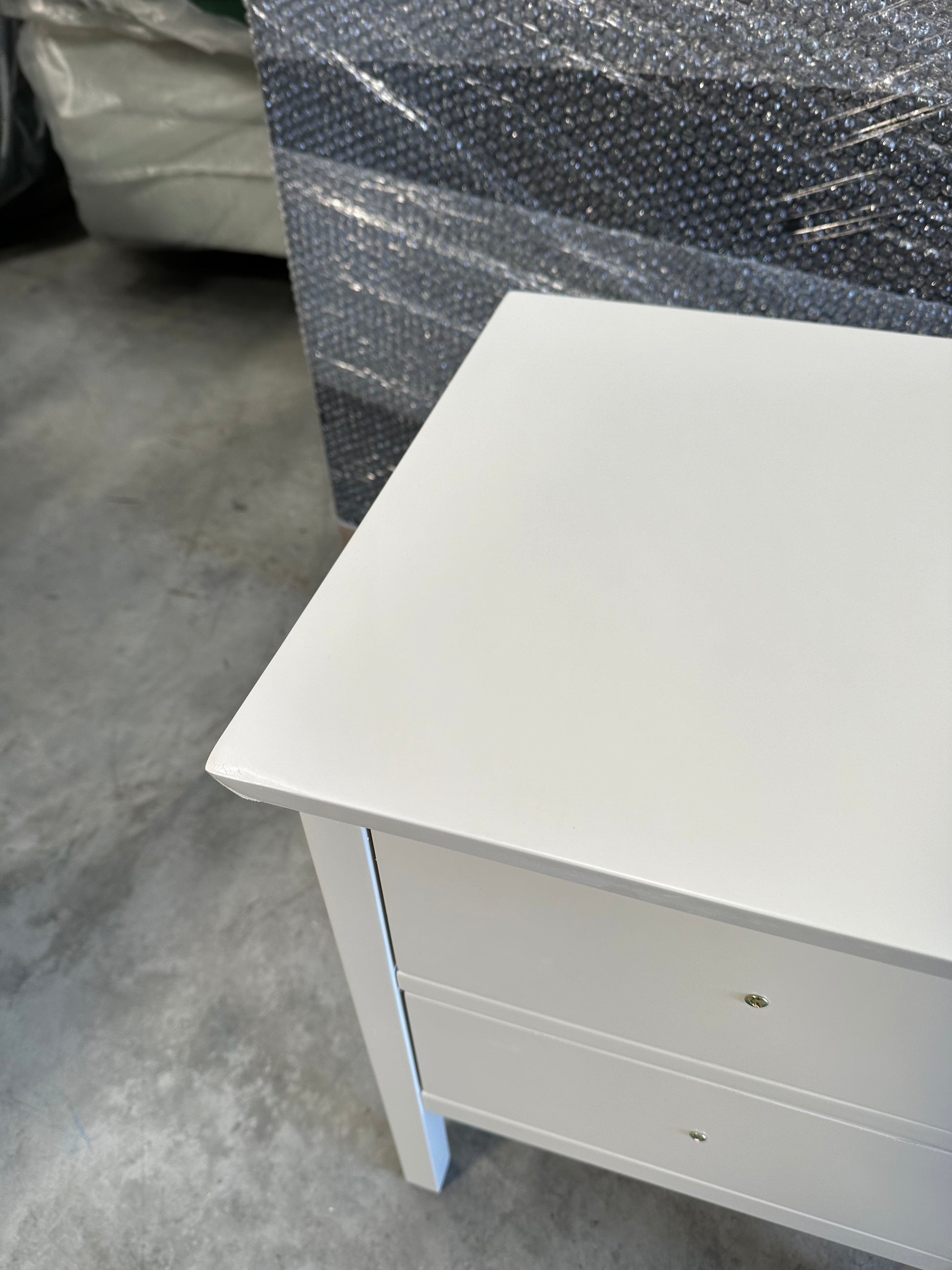 John Lewis Wilton 2 Drawer Bedside Cabinet White Storage