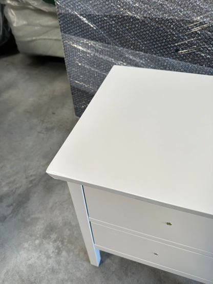 John Lewis Wilton 2 Drawer Bedside Cabinet White Storage