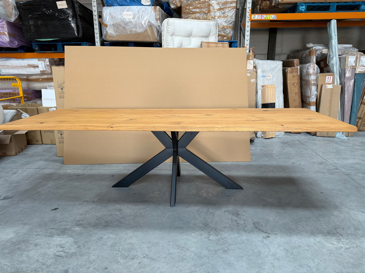 John Lewis Ripley Fixed Dining Table, Straight Edge, Solid Oak Natural Oil, L280 x W100cm - LIST