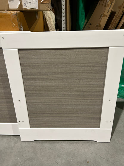 John Lewis & Partners Dual Tone Cot Bed Grey White