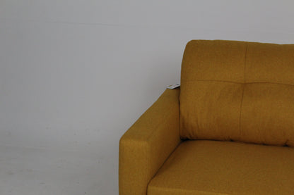 John Lewis Barbican Medium 2 Seater Sofa, Light Leg in Tweed Mustard