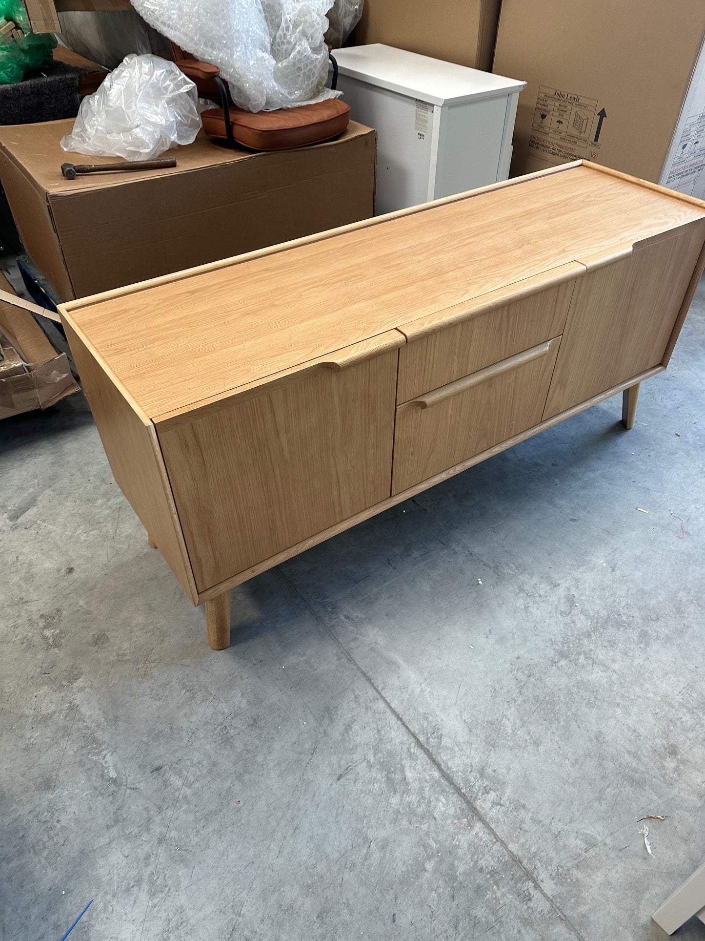 John Lewis Notch 2 Door 2 Drawer Sideboard in Oak