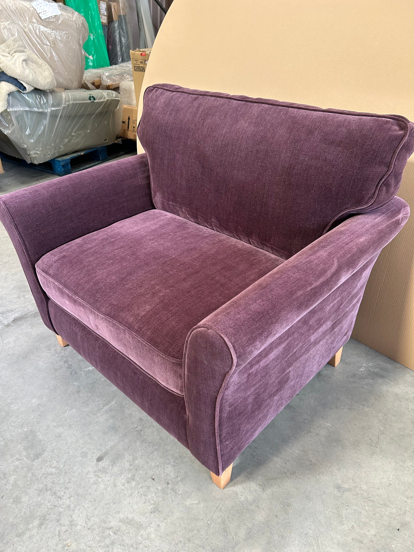 John Lewis Charlotte II Snuggler Soft Chenille Aubergine