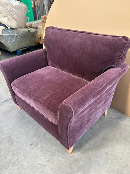 John Lewis Charlotte II Snuggler Soft Chenille Aubergine